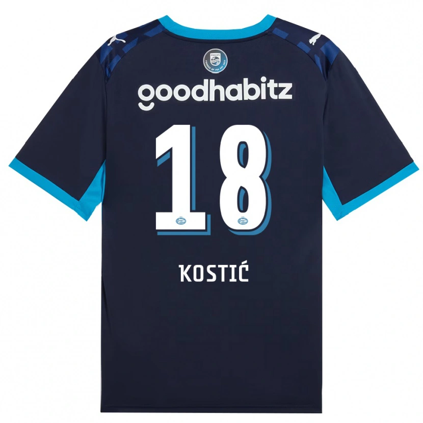 Danxen Enfant Maillot Filip Kostic #18 Dodgerblue Royalblue Troisieme 2026/27 T-Shirt