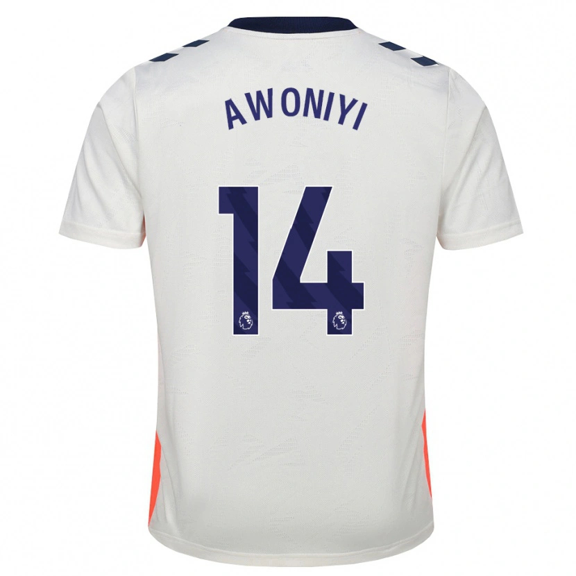 Danxen Enfant Maillot Taiwo Awoniyi #14 Blanc Orange Bleu Royal Tenues Extérieur 2026/27 T-Shirt