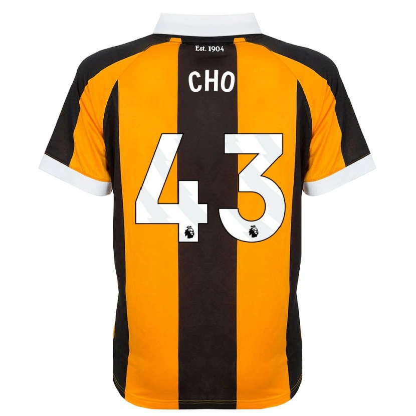 Danxen Enfant Maillot Mohamed-Ali Cho #43 Orange Noir Blanc Tenues Domicile 2026/27 T-Shirt