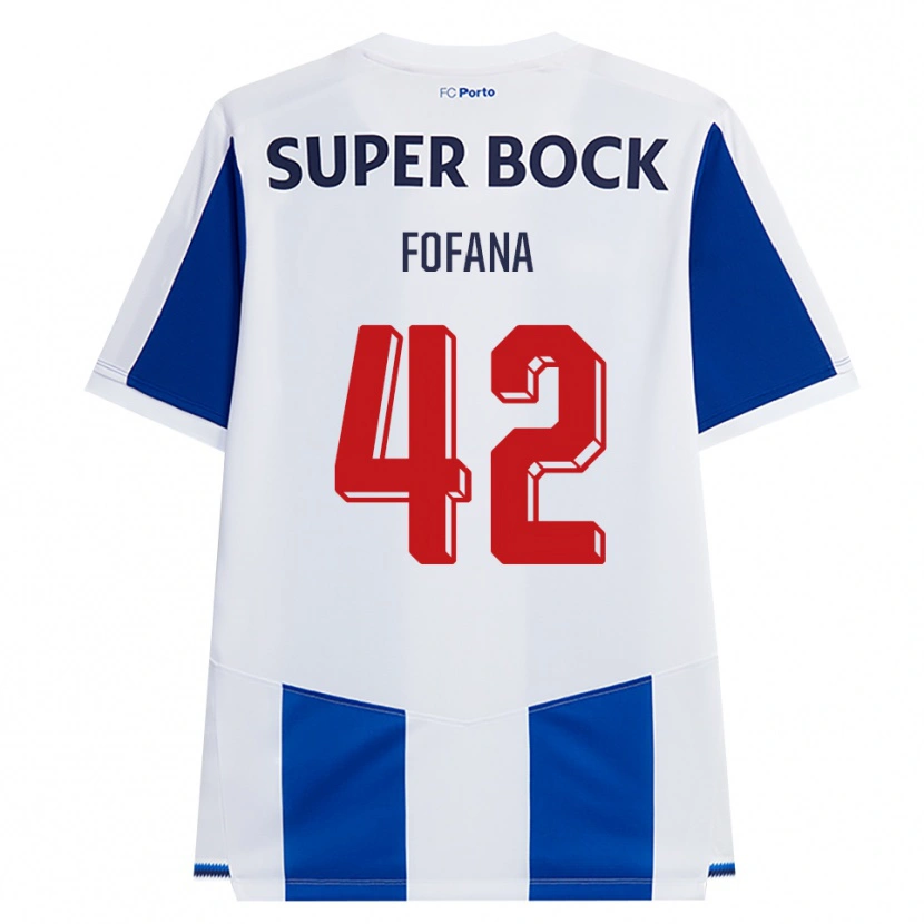 Danxen Enfant Maillot Seko Fofana #42 Bleu Blanc Rouge Tenues Domicile 2026/27 T-Shirt