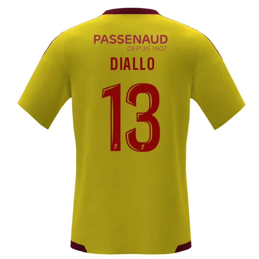 Danxen Enfant Maillot Habib Diallo #13 Jaune Rouge Vert Tenues Extérieur 2026/27 T-Shirt