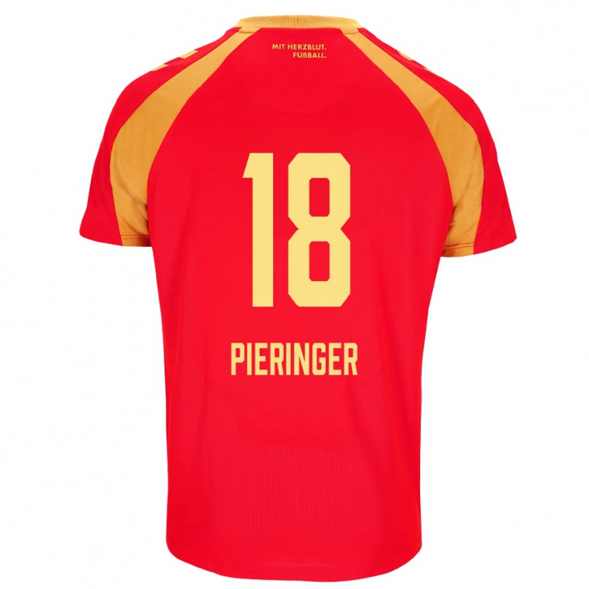 Danxen Enfant Maillot Marvin Pieringer #18 Rouge Orange Noir Tenues Extérieur 2026/27 T-Shirt