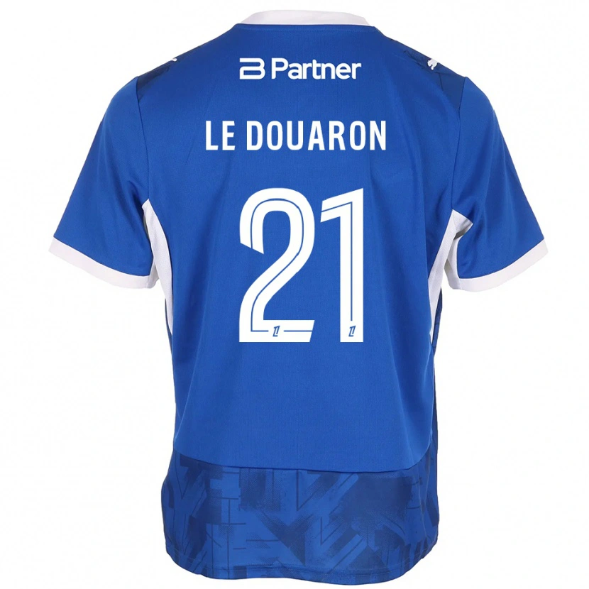 Danxen Enfant Maillot Jérémy Le Douaron #21 Bleu Moyen Blanc Tenues Domicile 2026/27 T-Shirt