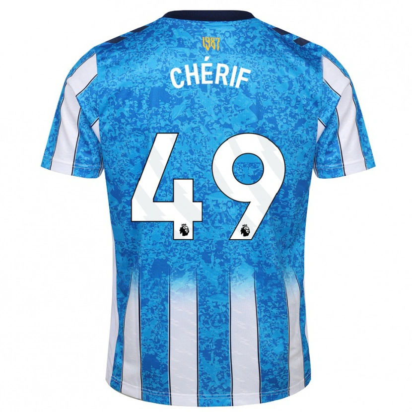Danxen Enfant Maillot Sidiki Chérif #49 Blanc Bleu Orange Tenues Domicile 2026/27 T-Shirt