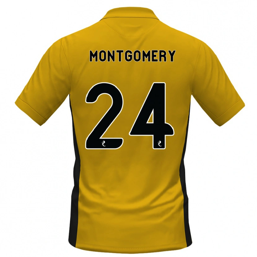 Danxen Homme Maillot Adam Montgomery #24 Orange Noir Tenues Domicile 2026/27 T-Shirt