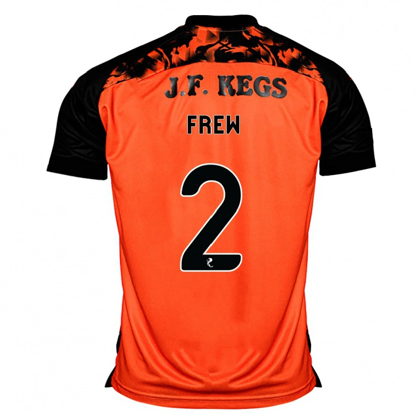 Danxen Homme Maillot Katie Frew #2 Orange Noir Blanc Tenues Domicile 2026/27 T-Shirt