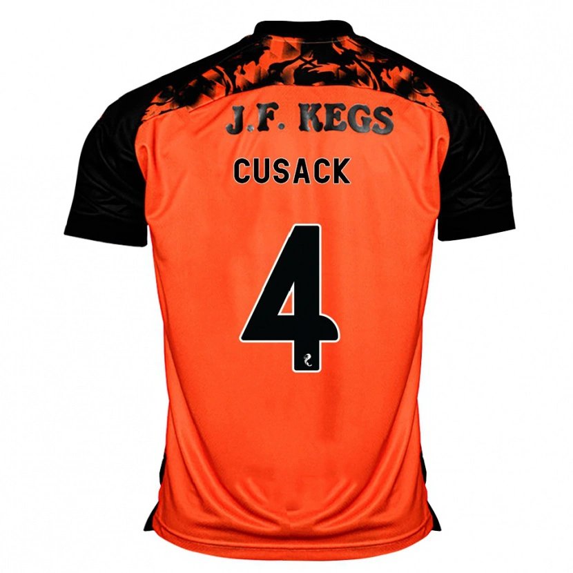 Danxen Homme Maillot Abbie Cusack #4 Orange Noir Blanc Tenues Domicile 2026/27 T-Shirt