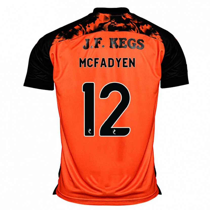 Danxen Homme Maillot Stacey Mcfadyen #12 Orange Noir Blanc Tenues Domicile 2026/27 T-Shirt