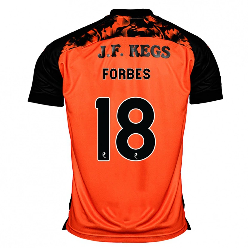 Danxen Homme Maillot Michael Forbes #18 Orange Noir Blanc Tenues Domicile 2026/27 T-Shirt