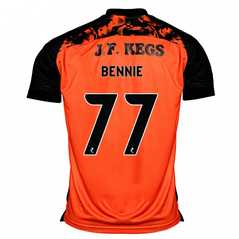 Danxen Homme Maillot Daniel Bennie #77 Orange Noir Blanc Tenues Domicile 2026/27 T-Shirt