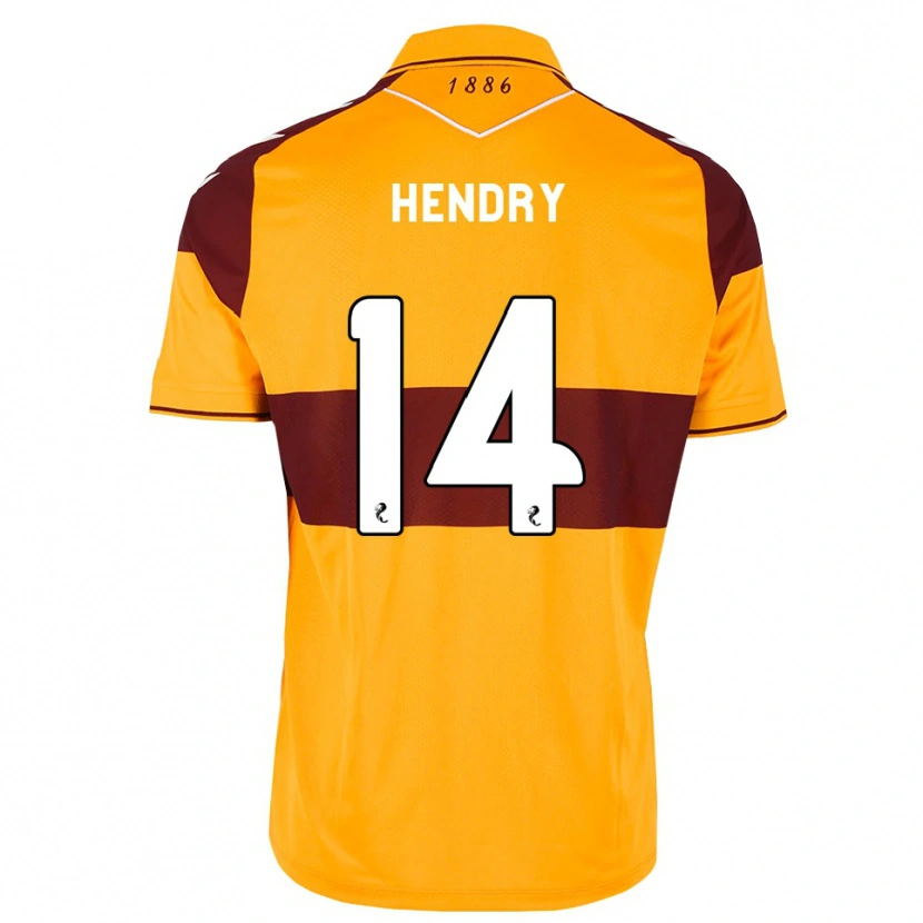 Danxen Homme Maillot Callum Hendry #14 Marron Orange Tenues Domicile 2026/27 T-Shirt