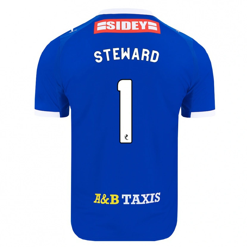 Danxen Homme Maillot Toby Steward #1 Bleu Rouge Jaune Tenues Domicile 2026/27 T-Shirt