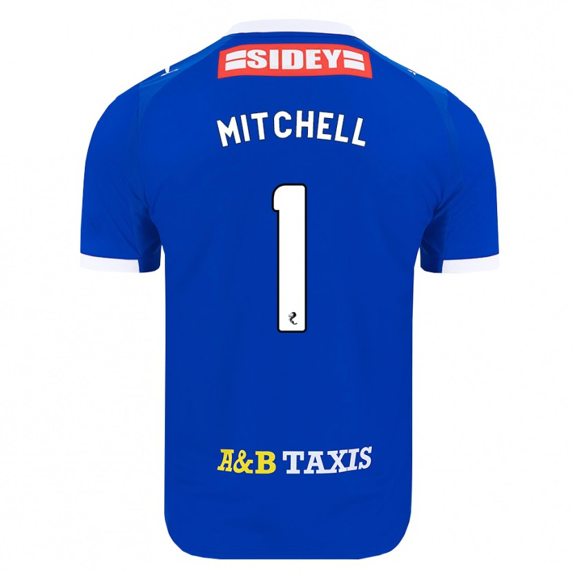 Danxen Homme Maillot Ellie Mitchell #1 Bleu Rouge Jaune Tenues Domicile 2026/27 T-Shirt