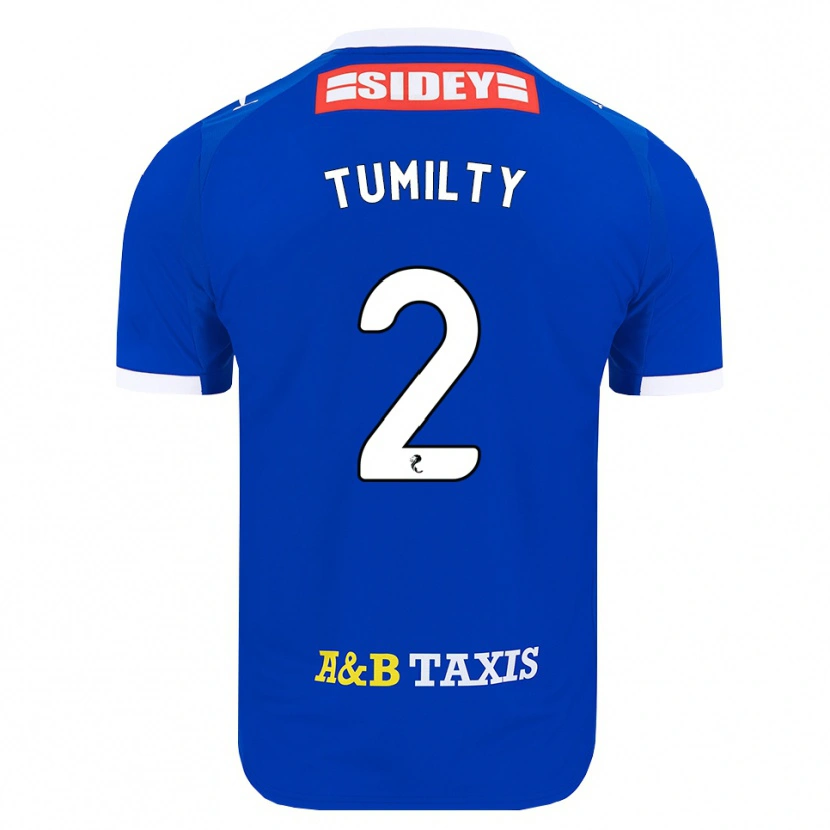 Danxen Homme Maillot Reghan Tumilty #2 Bleu Rouge Jaune Tenues Domicile 2026/27 T-Shirt