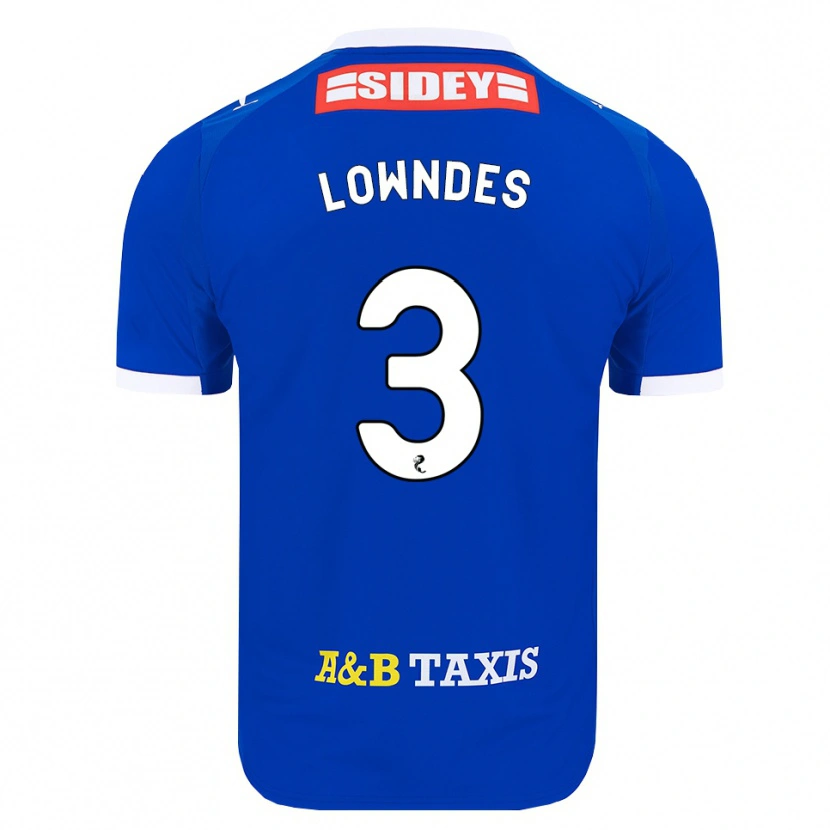 Danxen Homme Maillot Thomas Lowndes #3 Bleu Rouge Jaune Tenues Domicile 2026/27 T-Shirt