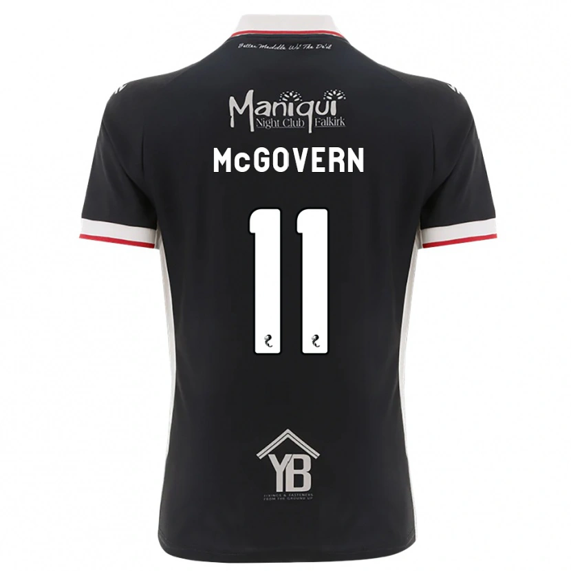Danxen Homme Maillot Paul Mcgovern #11 Noir Blanc Rouge Tenues Domicile 2026/27 T-Shirt