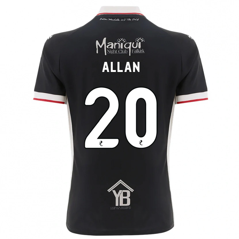 Danxen Homme Maillot Connor Allan #20 Noir Blanc Rouge Tenues Domicile 2026/27 T-Shirt