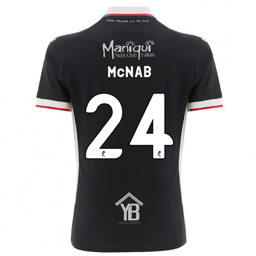 Danxen Homme Maillot Cameron Mcnab #24 Noir Blanc Rouge Tenues Domicile 2026/27 T-Shirt