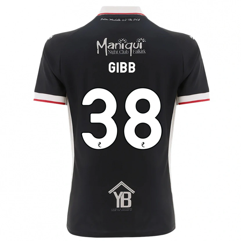 Danxen Homme Maillot Thomas Gibb #38 Noir Blanc Rouge Tenues Domicile 2026/27 T-Shirt