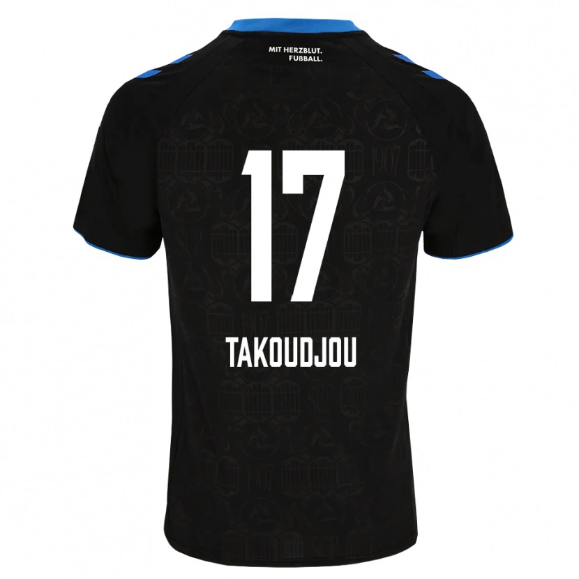 Danxen Homme Maillot Alan Takoudjou Somolinos #17 Noir Blanc Rouge Tenues Domicile 2026/27 T-Shirt