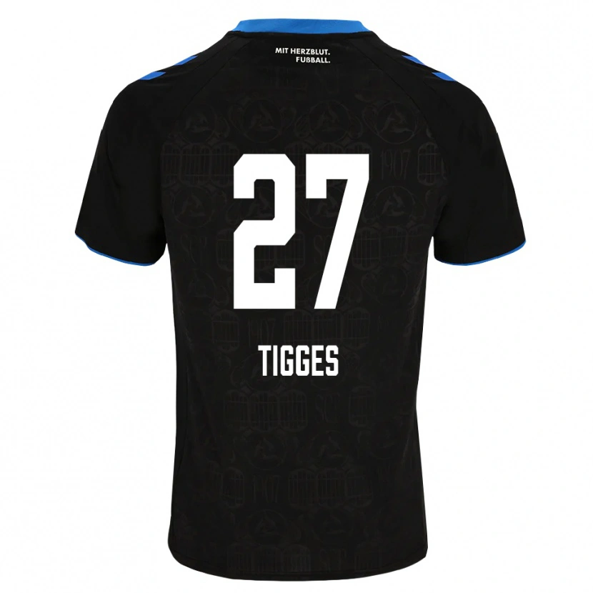 Danxen Homme Maillot Steffen Tigges #27 Noir Blanc Rouge Tenues Domicile 2026/27 T-Shirt