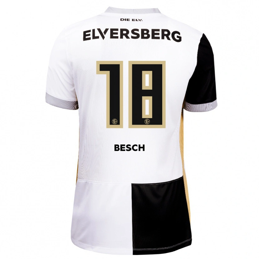 Danxen Homme Maillot Philipp Besch #18 Noir Blanc Marron Tenues Domicile 2026/27 T-Shirt