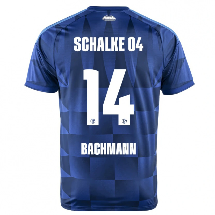 Danxen Homme Maillot Janik Bachmann #14 Bleu Foncé Jaune Blanc Tenues Domicile 2026/27 T-Shirt