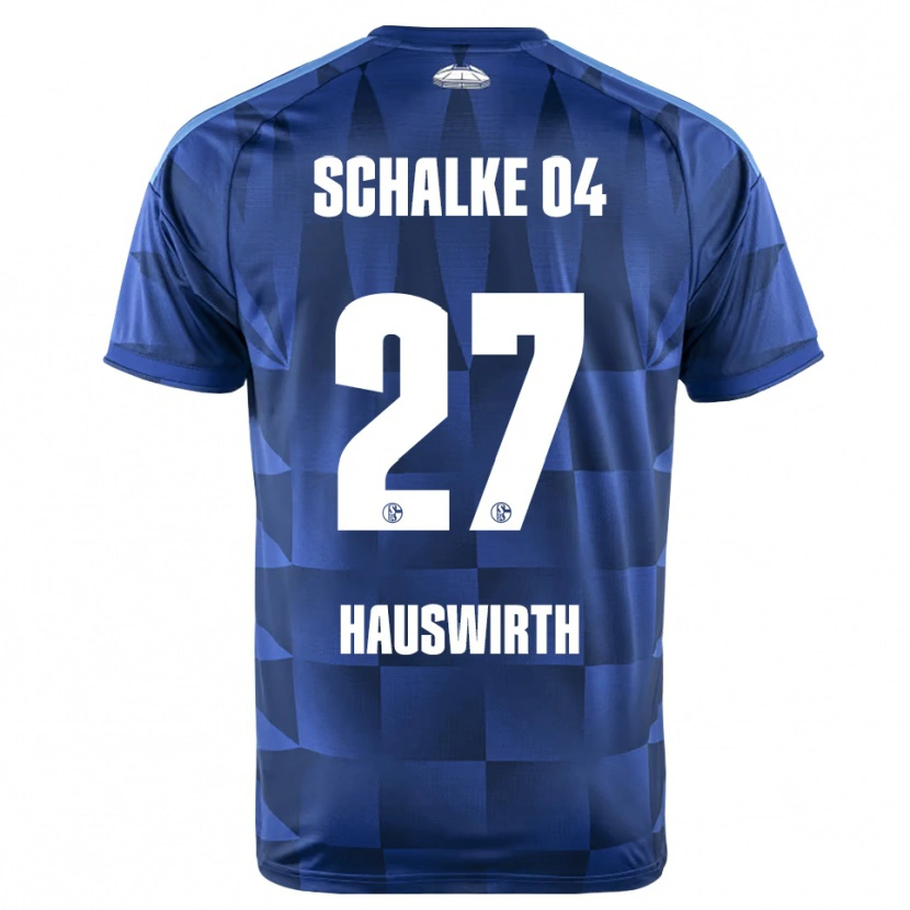 Danxen Homme Maillot Max Hauswirth #27 Bleu Foncé Jaune Blanc Tenues Domicile 2026/27 T-Shirt
