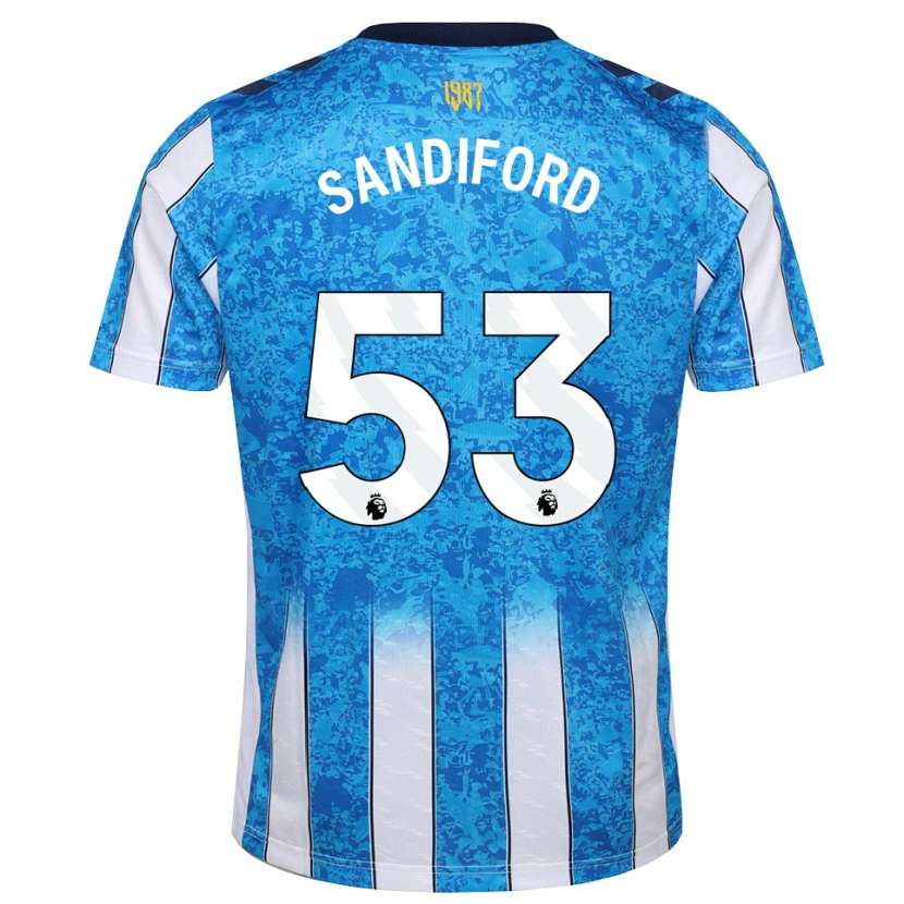 Danxen Homme Maillot Greg Sandiford #53 Blanc Bleu Orange Tenues Domicile 2026/27 T-Shirt