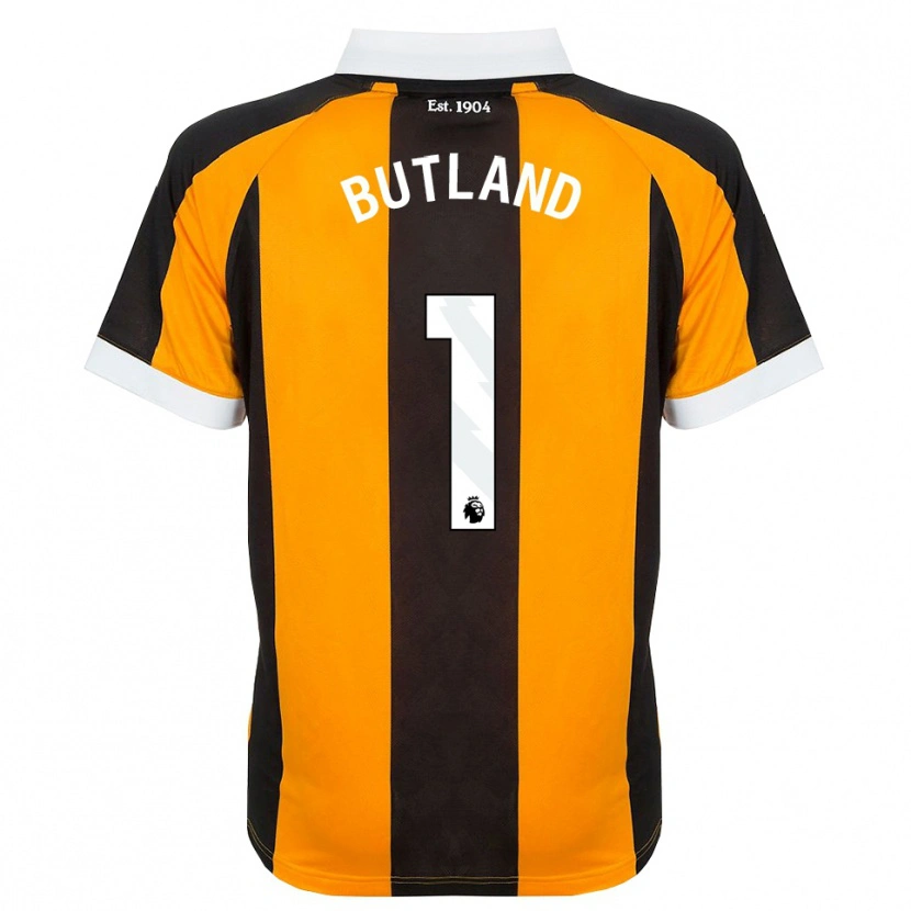 Danxen Homme Maillot Jack Butland #1 Orange Noir Blanc Tenues Domicile 2026/27 T-Shirt