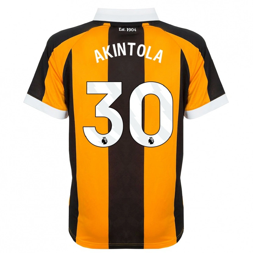 Danxen Homme Maillot David Akintola #30 Orange Noir Blanc Tenues Domicile 2026/27 T-Shirt