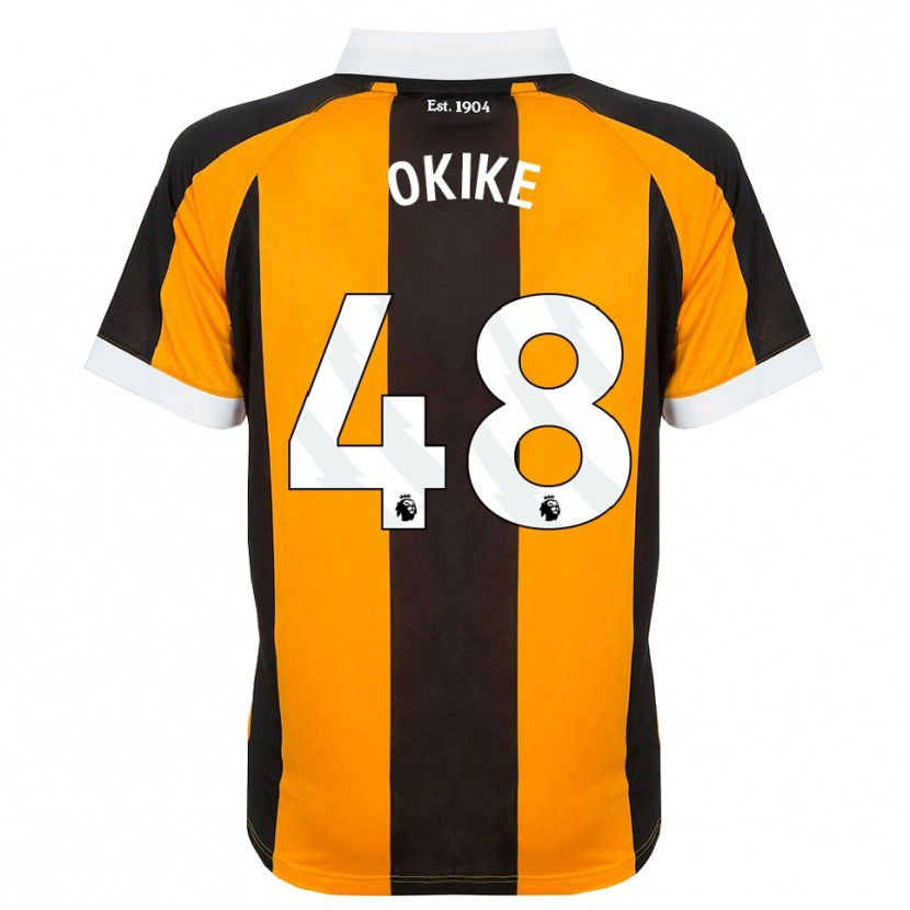Danxen Homme Maillot Calvin Okike #48 Orange Noir Blanc Tenues Domicile 2026/27 T-Shirt