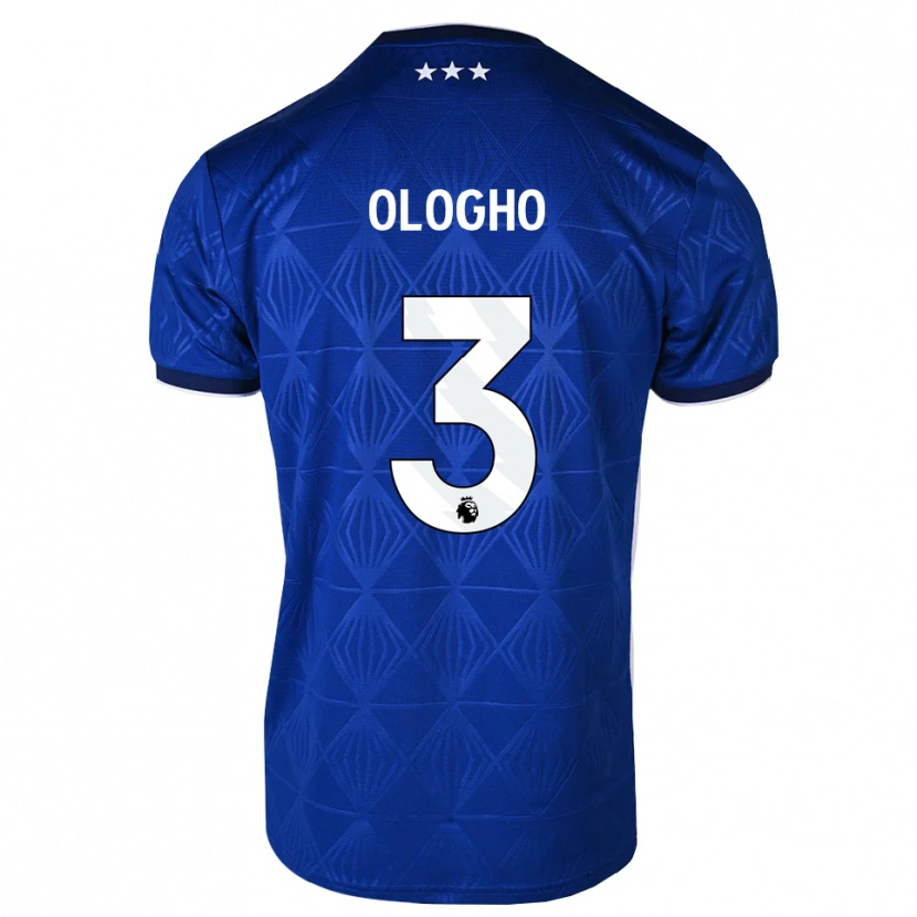 Danxen Homme Maillot Daniel Ologho #3 Bleu Moyen Blanc Rouge Tenues Domicile 2026/27 T-Shirt