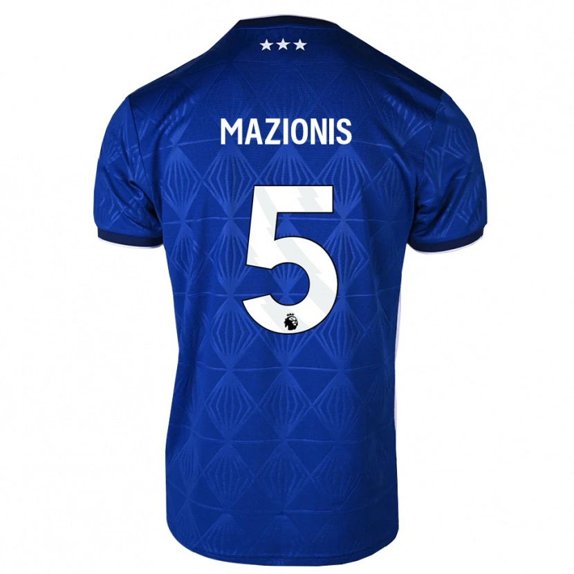 Danxen Homme Maillot Jokūbas Mažionis #5 Bleu Moyen Blanc Rouge Tenues Domicile 2026/27 T-Shirt