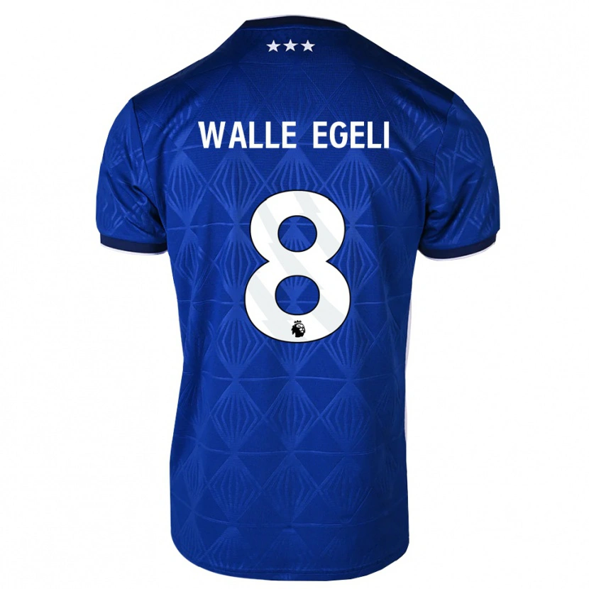 Danxen Homme Maillot Sindre Walle Egeli #8 Bleu Moyen Blanc Rouge Tenues Domicile 2026/27 T-Shirt