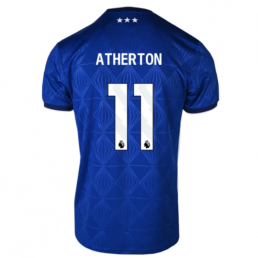 Danxen Homme Maillot Chris Atherton #11 Bleu Moyen Blanc Rouge Tenues Domicile 2026/27 T-Shirt