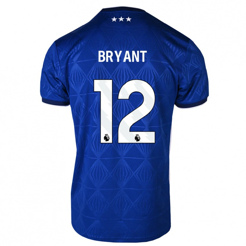 Danxen Homme Maillot Issy Bryant #12 Bleu Moyen Blanc Rouge Tenues Domicile 2026/27 T-Shirt