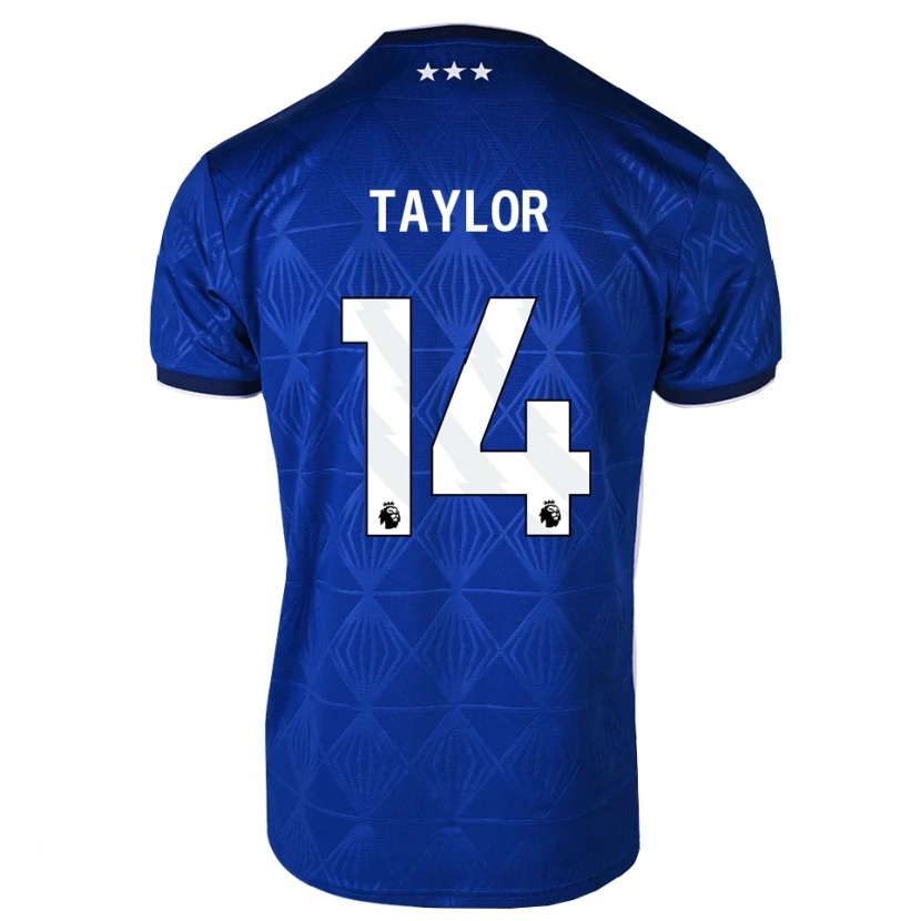 Danxen Homme Maillot Jack Taylor #14 Bleu Moyen Blanc Rouge Tenues Domicile 2026/27 T-Shirt