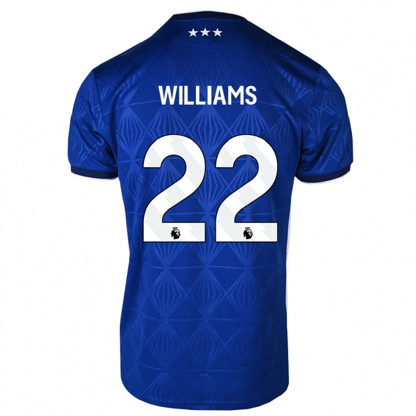 Danxen Homme Maillot Evie Williams #22 Bleu Moyen Blanc Rouge Tenues Domicile 2026/27 T-Shirt