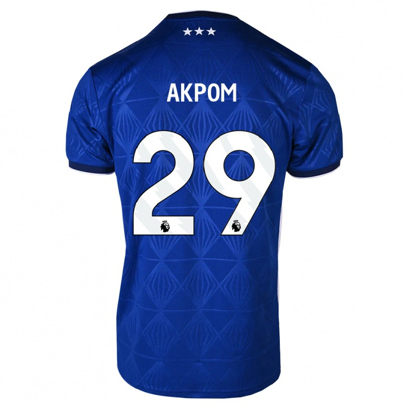 Danxen Homme Maillot Chuba Akpom #29 Bleu Moyen Blanc Rouge Tenues Domicile 2026/27 T-Shirt
