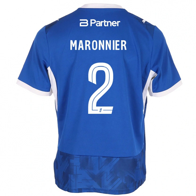 Danxen Homme Maillot Lucas Maronnier #2 Bleu Moyen Blanc Tenues Domicile 2026/27 T-Shirt