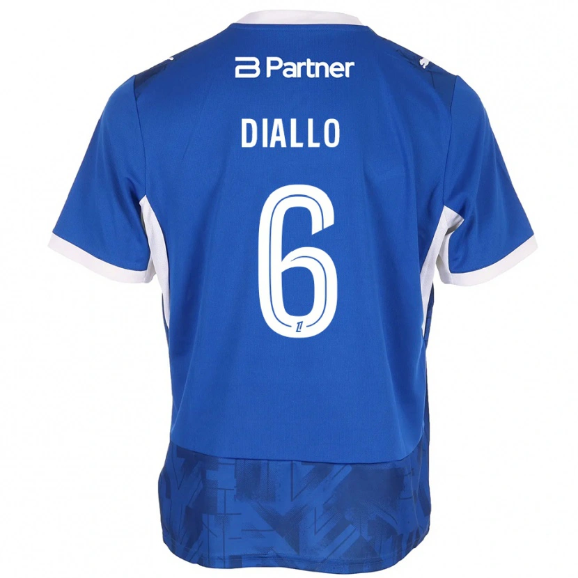Danxen Homme Maillot Amadou Diallo #6 Bleu Moyen Blanc Tenues Domicile 2026/27 T-Shirt
