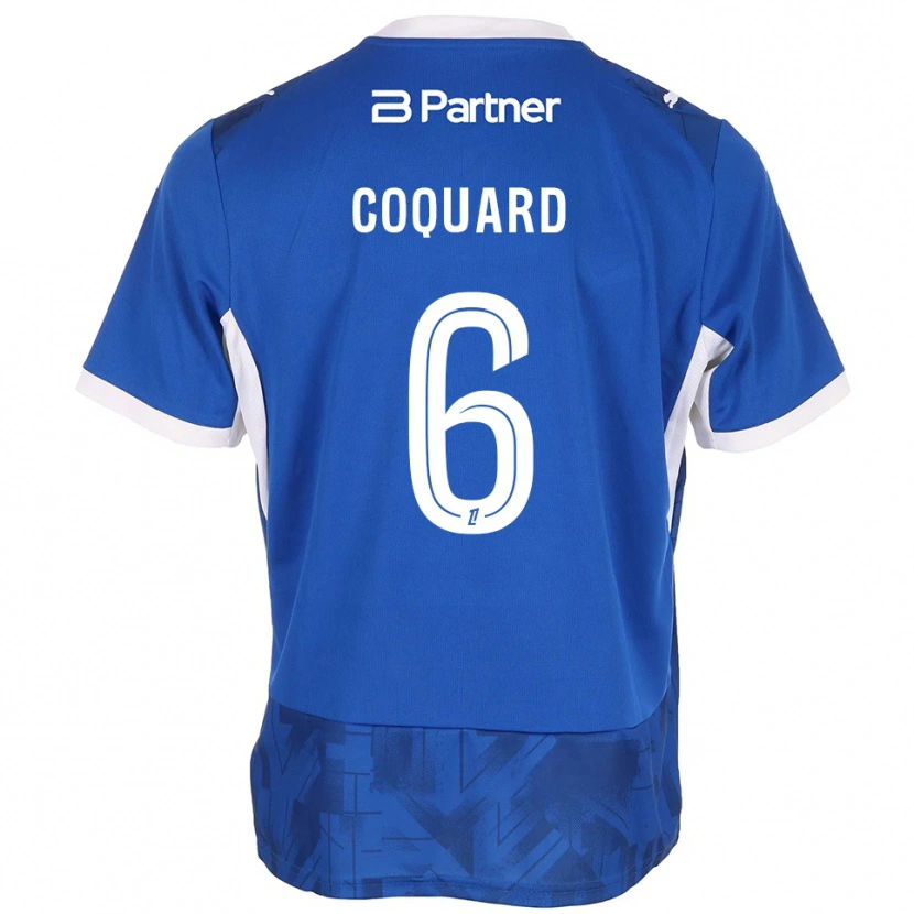 Danxen Homme Maillot Alexis Coquard #6 Bleu Moyen Blanc Tenues Domicile 2026/27 T-Shirt