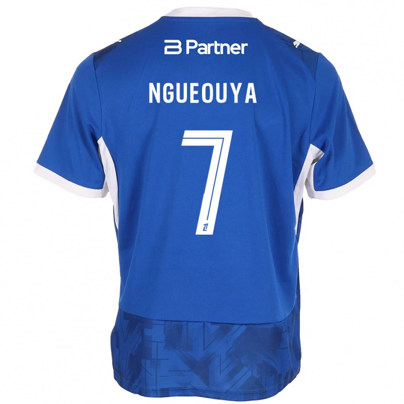 Danxen Homme Maillot Anthony N'gueouya #7 Bleu Moyen Blanc Tenues Domicile 2026/27 T-Shirt