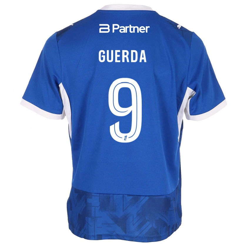 Danxen Homme Maillot Rylan Guerda #9 Bleu Moyen Blanc Tenues Domicile 2026/27 T-Shirt