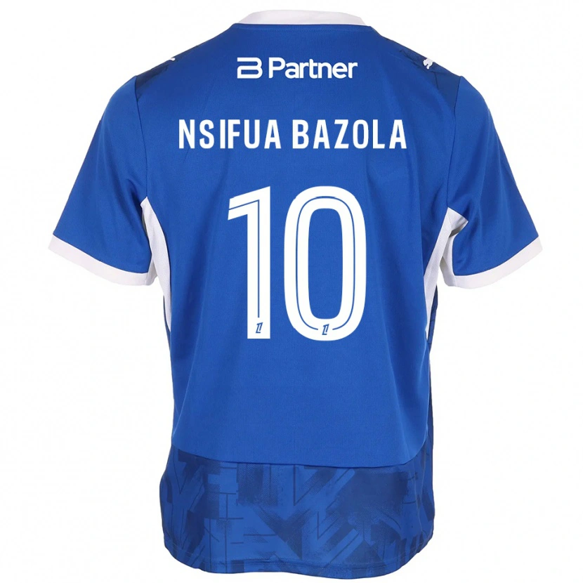 Danxen Homme Maillot Preston Nsifua Bazola #10 Bleu Moyen Blanc Tenues Domicile 2026/27 T-Shirt