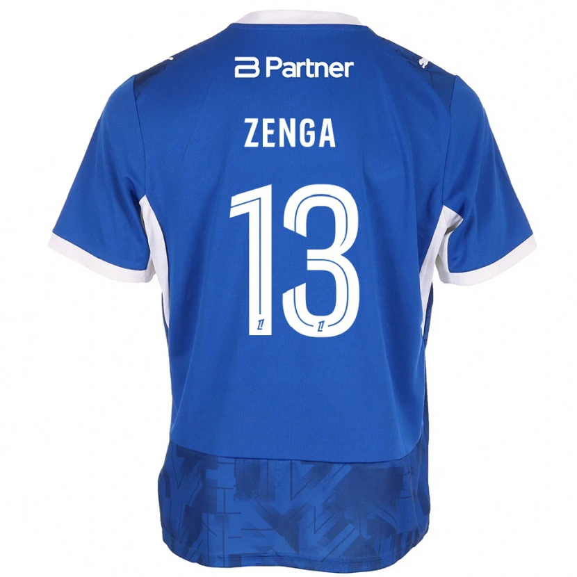 Danxen Homme Maillot Preston Zenga #13 Bleu Moyen Blanc Tenues Domicile 2026/27 T-Shirt
