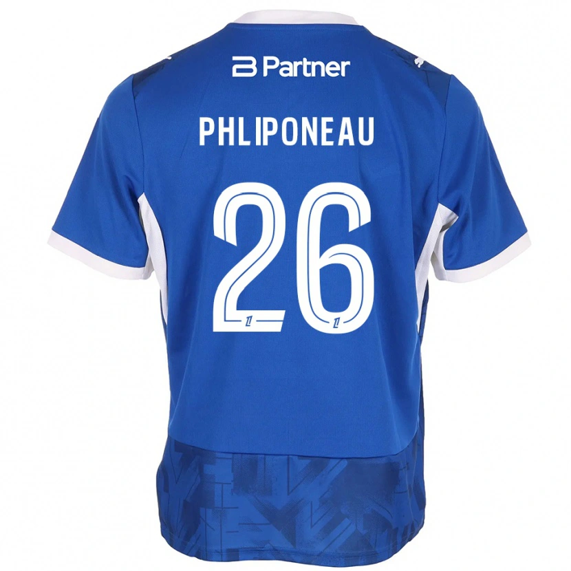 Danxen Homme Maillot Alexandre Phliponeau #26 Bleu Moyen Blanc Tenues Domicile 2026/27 T-Shirt