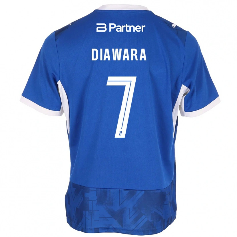Danxen Homme Maillot Kandet Diawara #7 Bleu Moyen Blanc Tenues Domicile 2026/27 T-Shirt