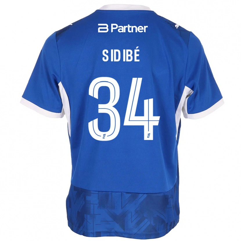 Danxen Homme Maillot Aly Sidibé #34 Bleu Moyen Blanc Tenues Domicile 2026/27 T-Shirt